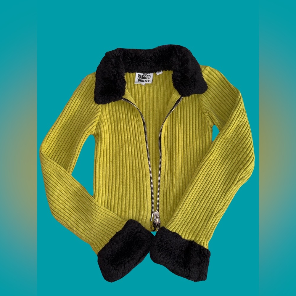 Ragged Priest - pennylane style knit zipper sweater